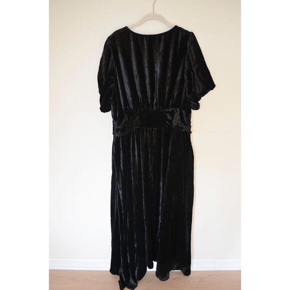 Anthropologie The Katerina Lurex Button-Front Dress Velvet Edition 18W - Picture 4 of 5